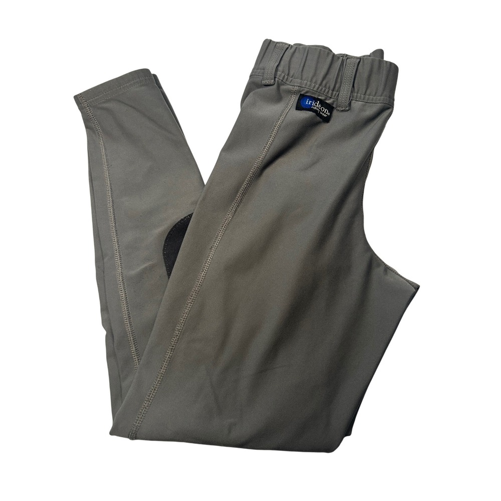 Irideon Riding Wear Women M Gray Knee Patch Equestrian Breeches